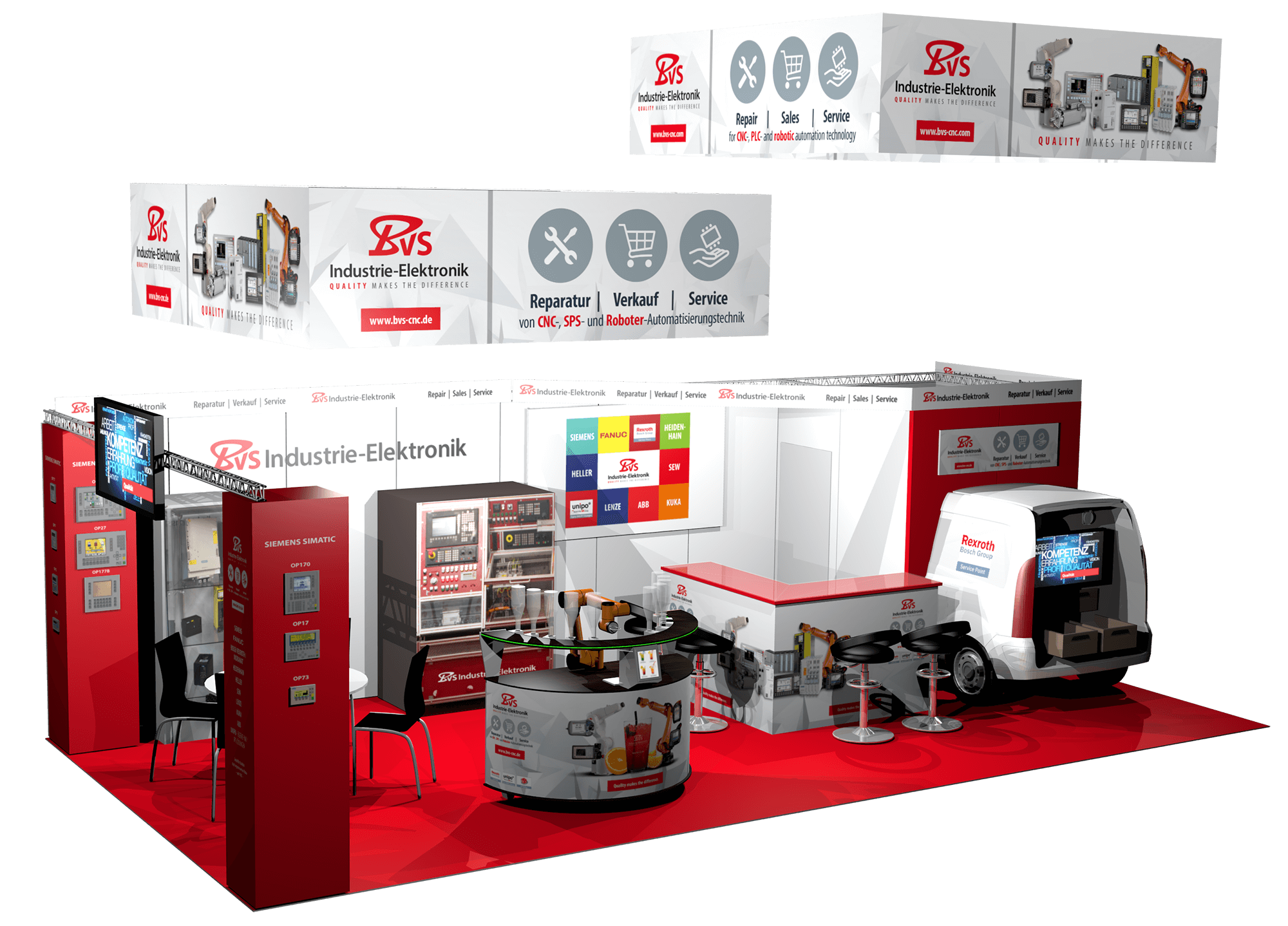 Messestand 3D - BVS Industrie-Elektronik